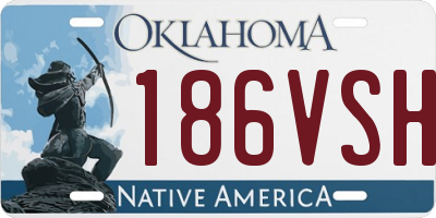OK license plate 186VSH