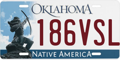 OK license plate 186VSL