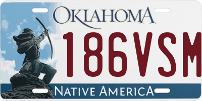 OK license plate 186VSM