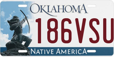 OK license plate 186VSU