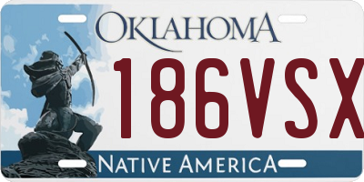 OK license plate 186VSX