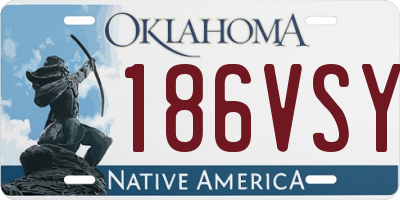 OK license plate 186VSY