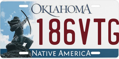 OK license plate 186VTG