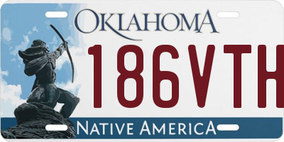 OK license plate 186VTH
