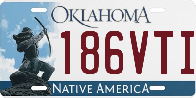 OK license plate 186VTI