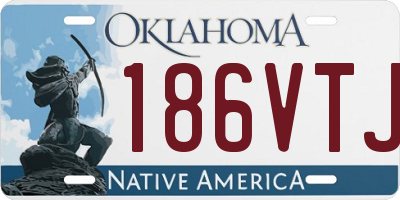 OK license plate 186VTJ