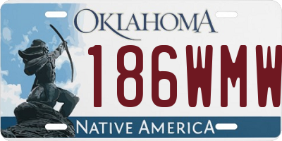 OK license plate 186WMW