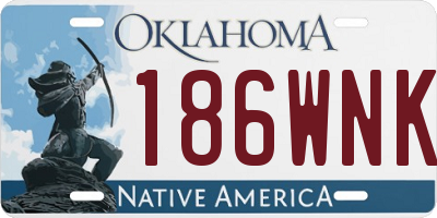 OK license plate 186WNK