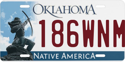 OK license plate 186WNM