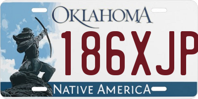 OK license plate 186XJP