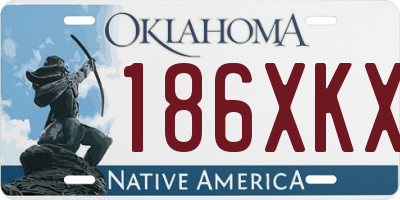 OK license plate 186XKX