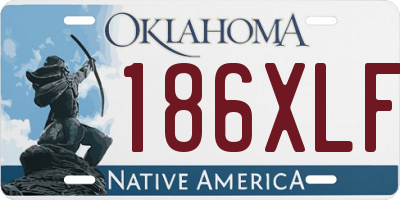 OK license plate 186XLF