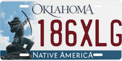OK license plate 186XLG