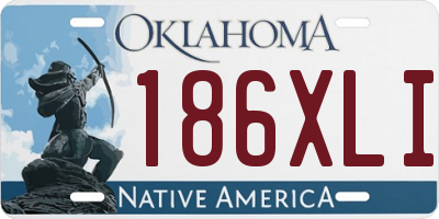OK license plate 186XLI