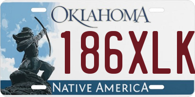 OK license plate 186XLK