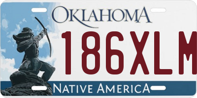 OK license plate 186XLM