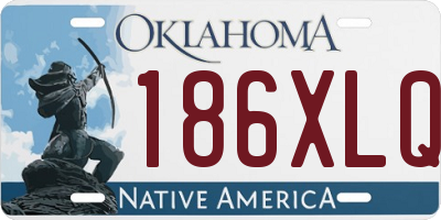 OK license plate 186XLQ
