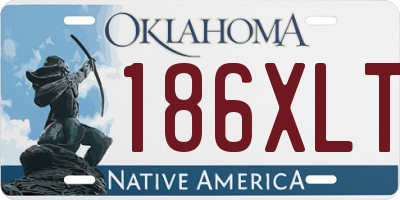 OK license plate 186XLT