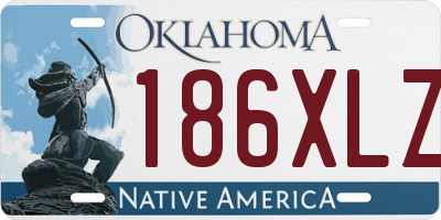 OK license plate 186XLZ