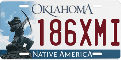 OK license plate 186XMI
