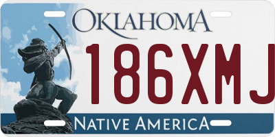 OK license plate 186XMJ