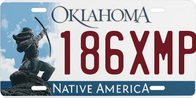 OK license plate 186XMP