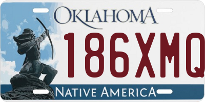 OK license plate 186XMQ