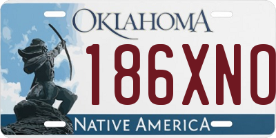 OK license plate 186XNO