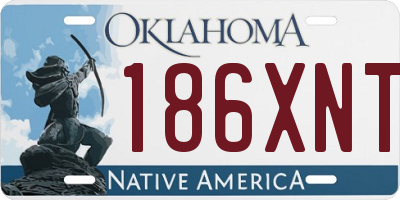 OK license plate 186XNT