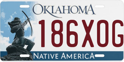 OK license plate 186XOG