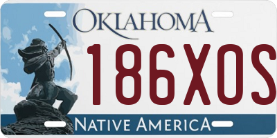 OK license plate 186XOS