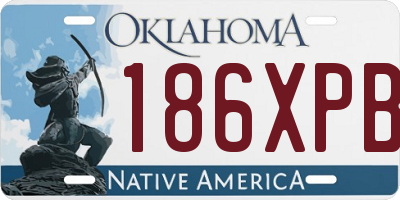 OK license plate 186XPB