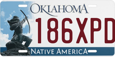 OK license plate 186XPD