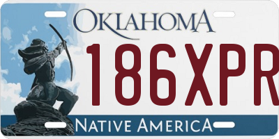 OK license plate 186XPR