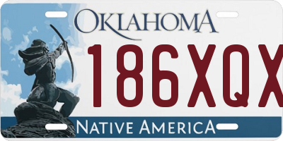 OK license plate 186XQX
