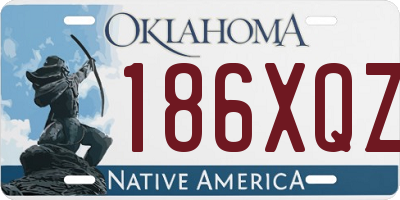 OK license plate 186XQZ