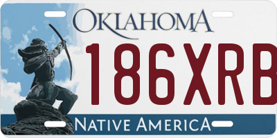 OK license plate 186XRB