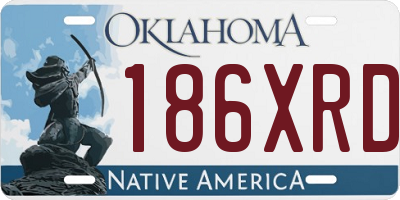OK license plate 186XRD