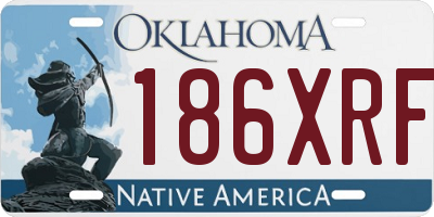 OK license plate 186XRF