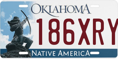 OK license plate 186XRY