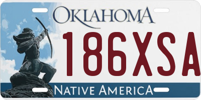 OK license plate 186XSA