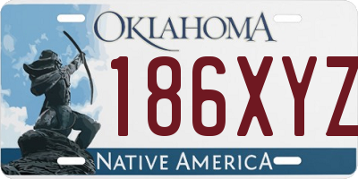 OK license plate 186XYZ