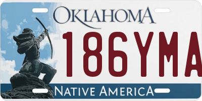 OK license plate 186YMA