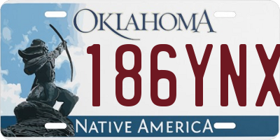 OK license plate 186YNX