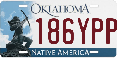 OK license plate 186YPP