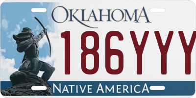 OK license plate 186YYY