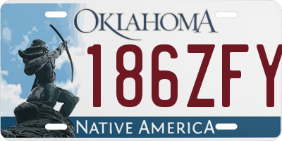 OK license plate 186ZFY