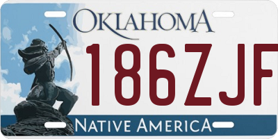 OK license plate 186ZJF