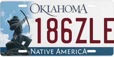 OK license plate 186ZLE