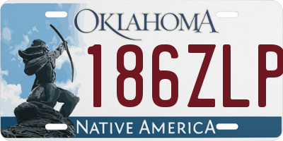 OK license plate 186ZLP